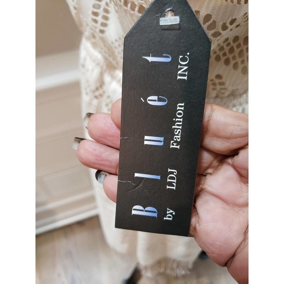 Bluet Womens White Polyester Round Neck Short Sleeve Knee Length Dress Size 16 - Picture 5 of 13